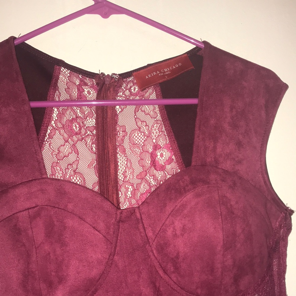 Akira Burgundy dress